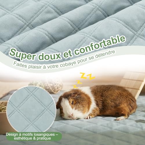 Tapis anti-urine cochon d'inde réutilisable absorbant cage 2pcs - 8
