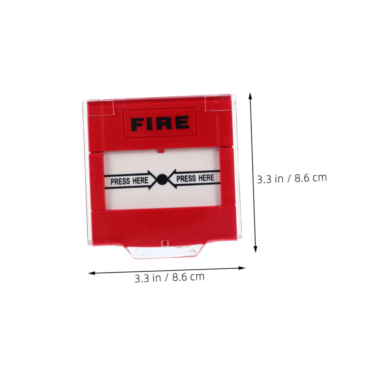 SHINEOFI Botón de Alarma de Emergencia contra Incendios Rojo de Plástico, Diseño de Respuesta Rápida y Compatible Sistemas para Espacios Privados y Públicos, Paquete de 2 Piezas