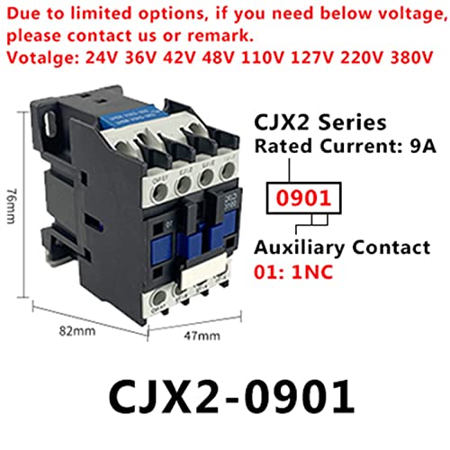 Contacteur de commande CJX2-0910 résistant aux arcs électriques avec contact argent
