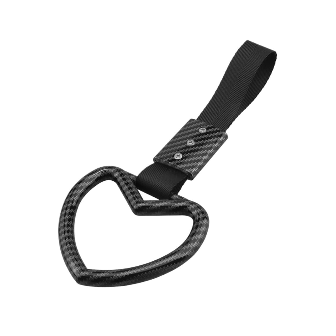Cidegoo Black-Love Car Warning Rings 1Pcs Car Handle Straps, Ring Cars Hand Strap Drift Charm, Universal Keychains Accessory Suitable For Bus For Car Decoration(Black-Love)