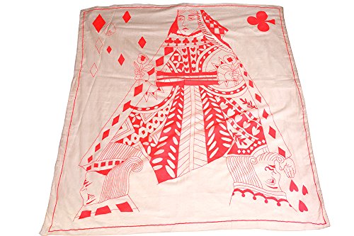 Anika Dali Women's King and Queen of Hearts Poker Scarf in Natural Cotton (3 Colors)