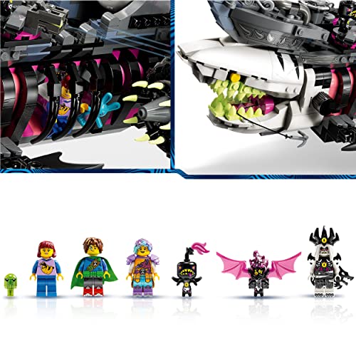 DREAMZzz 2 in 1 Nave-Squalo Nightmare, Nave Pirata Giocattolo da Costruire in 2 Modi, Giochi per Bambini e Bambine, Barca dei Sogni con Minifigure di Mateo, Izzie, Nova e del Re dell'Incubo 71469 - Lego - Immagine 4