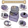 BAGLHER-Dog-Travel-Bag-BackpackAirline-Approved-Pet-Supplies-BackpackDog-Travel-Backpack-with-2-Silicone-Collapsible-Bowls-and-2-Food-Baskets-Purple Waterproof Dog Saddle Bag with Poop Bag Dispenser - Adventure Paws