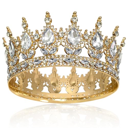 Tiara de coroa vintage, Cristal, Cristal
