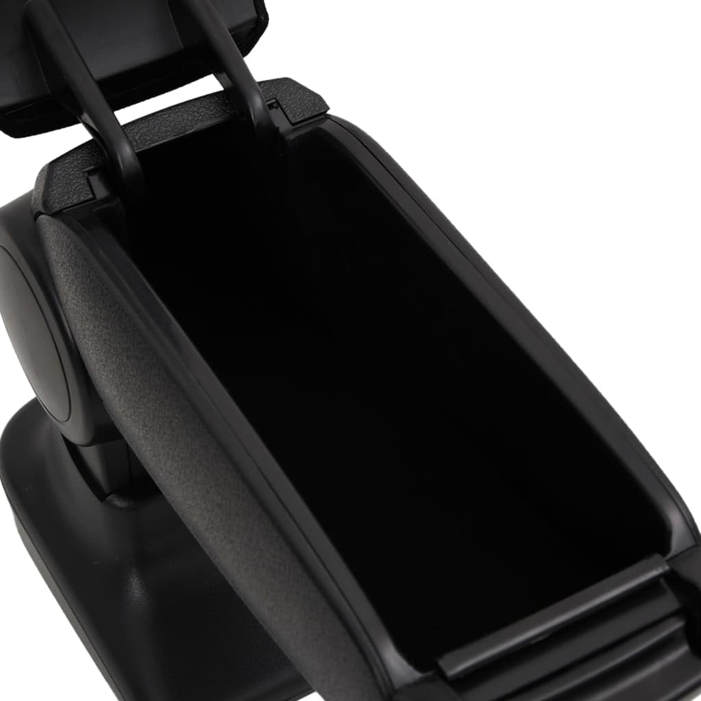 Podłokietnik samochodowy, czarny, z tworzywa ABS, 15 x 35 x 30 do 47 cm, konsola środkowa ze schowkiem, pasuje do Renault Clio LHD MK4 2013, ergonomiczne wyposażenie do długich podróży