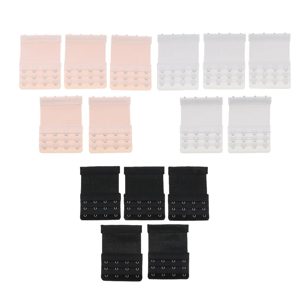 15Pack Womens Bra Extender 4 Hook 3 Rows Bra Extension Underwear Straps-image-37
