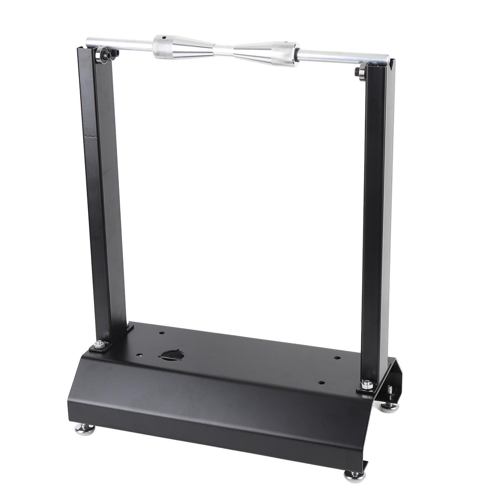 Sorandy Equilibrador de Ruedas de Motocicleta, Soporte de Equilibrio de Neumáticos de Llanta de Acero Al Carbono Resistente con Conos de Centrado Ajustables, para la Mayoría de Motocicletas y Motos