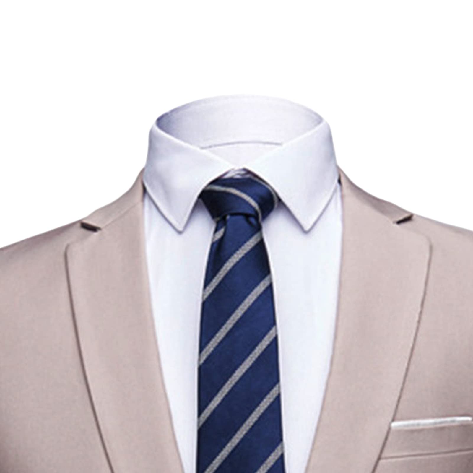 Men's One Button 2 Piece Suits Solid Formal Wedding Tux Blazer & Pants Casual Daily Party Dress Suit Jacket Set (Light Yellow,Medium)