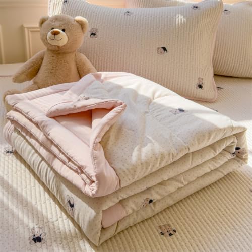 Odot Edredon Nordico Sin Funda 150 180 200, Edredón de Verano Lavable Sin Funda Ligera y Suave Transpirable Manta Refrescante Personas Colcha Acolchado para Cama (Buenas Noches,110x150cm)