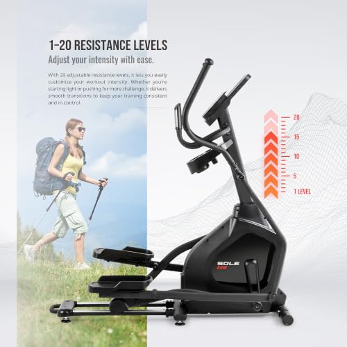 Image of SOLE Fitness Elliptical Exercise Machines, Models E25, E35, E95, E95S, E98, Elliptical Machines for Home Use, Home Exercise Equipment for Cardio Training, Work from Home Fitness Stepper Machine