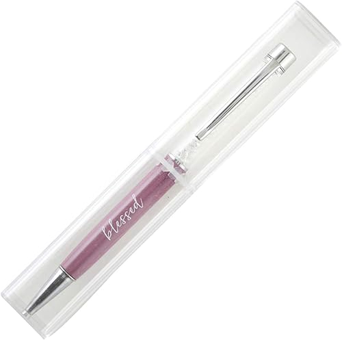 Miniatura 2 de Crystal Pen Blessed is She Who Has Believed Crystal Bolígrafo de 5 1/2 pulgadas
