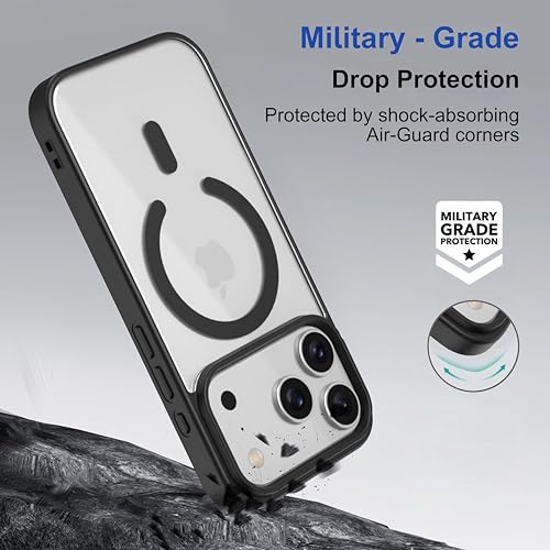 Image of Zapcase Back Case Cover for iPhone 17 Pro | Compatible for iPhone 17 Pro Back Cover | Scratch-Resistant Back Cover | Black