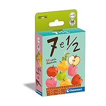 Clementoni – 7 e Mezzo, Mazzo di 50 Carte per Imparare a Contare, Gioco da Viaggio Divertente per Bambini 6+ Anni, 2-5 Giocatori, Idea Regalo, Made in Italy, Lingua Italiana, 16771