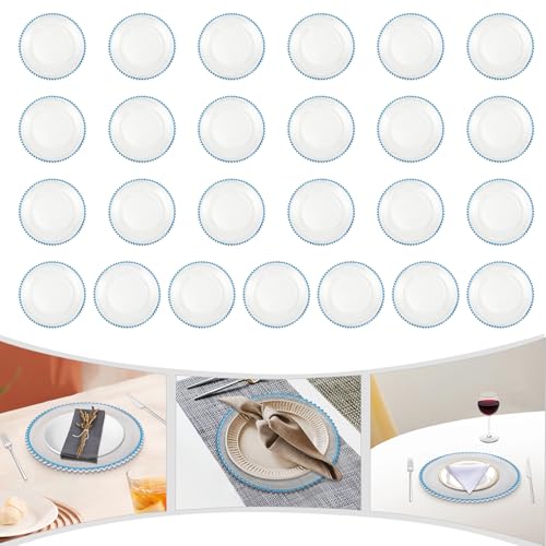 Set de 25 platos redondos decorativos 12.6 pulgadas miniatura 4