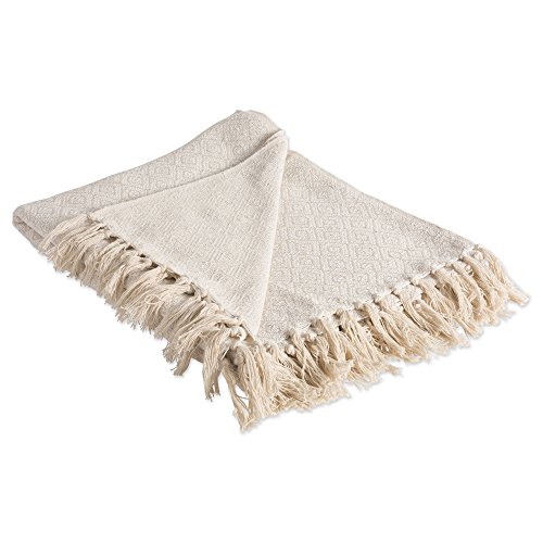 DII Rustic Farmhouse Cotton Diamond Blanket Throw with Fringe For Chair, Couch, Picnic