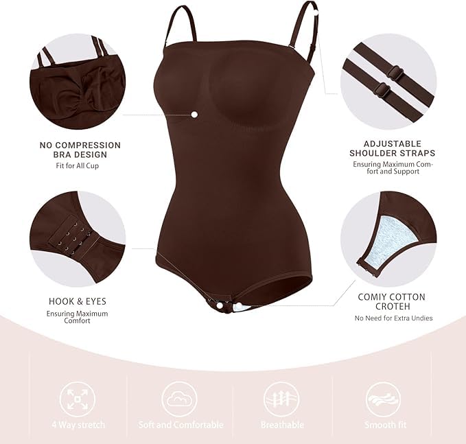 Image of ALYNE Strapless Shapewear Bodysuit for Women | Tummy Control Full Body Shapers | Seamless Snatched Bodysuit for Under Dresses