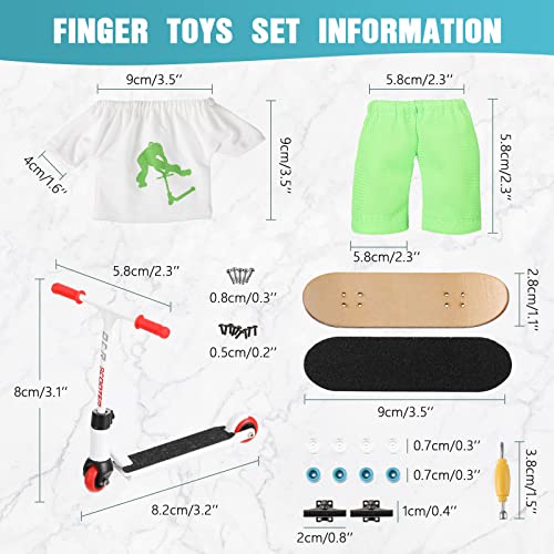 Chalyna Christmas Mini Finger Toy Set, Finger Skateboards, Finger Scooter, Finger Tops, Finger Pants, Finger Replacement Wheels And Mini Tools For Party Favors (Green) #TOP10