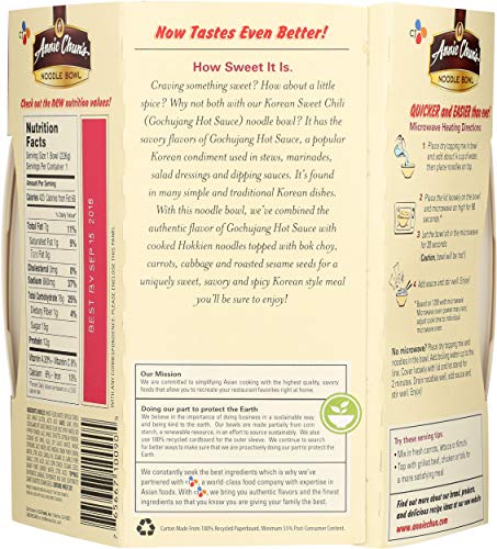 Annie Chun's Korean Sweet Chili Noodle Bowl, 7.9 Oz #TOP2