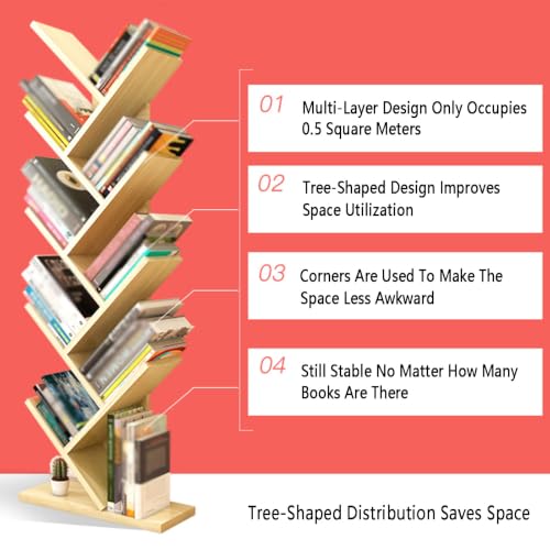 Estantería de árbol decorativa para el salón de lectura 7