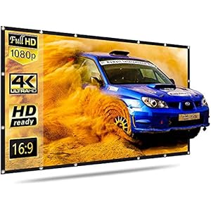 Projector Screen,120 inch Portable Projection Screen for Projector,16:9 HD Movie Screen and Foldable for Home Cinema Meeting School