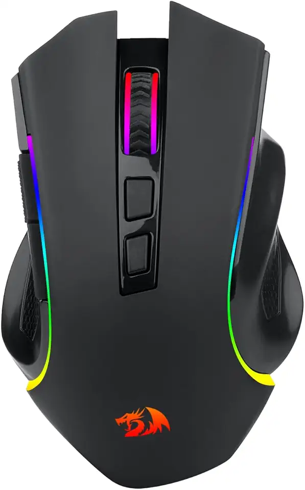 Mouse Gamer Redragon Griffin Pro RGB Preto PAW3212 4800DPI M602P-KS