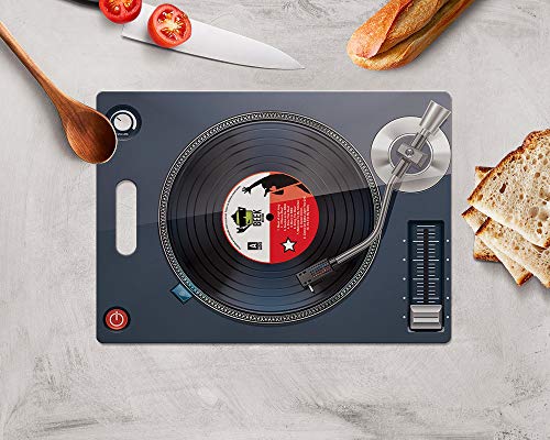 Tábua De Carne De Vidro 35x25cm Dj, Beek Geek's Stuff, Tb-dj, Azul