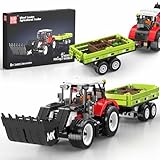 Mould King 24093 Farm Wheel Loader Building Sets, 504+ Pieces Mini World City Series Construction Sets, Farm Toys for Boy Age 8+