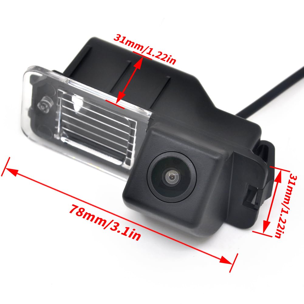 Auto Wayfeng WF® AHD Fisheye Retromarcia Parcheggio Telecamera di backup per VW Volkswagen Polo 6R V Golf 6 Passat CC MK6 Magotan Bora