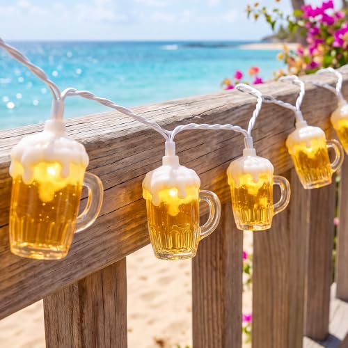 LED-Beer-Mug-Camping-String-Lights-85Ft-Hawaiian-Decor-Lights-Plug-in LED Beer Mug Camping String Lights, 8.5Ft Hawaiian Decor Lights Plug in - Image 1