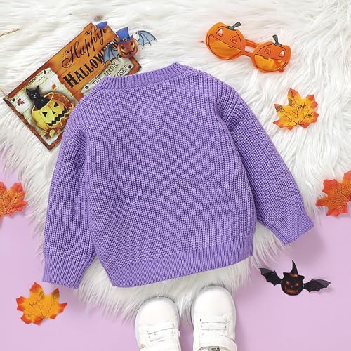 Toddler Boys Girls Halloween Sweaters Long Sleeve Knitted Cardigan Comfortable Warm Button Closure Cardigan3