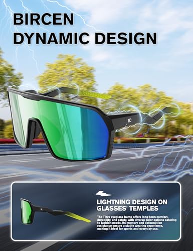 Image of BIRCEN Polarized Baseball Sunglasses for Sports: TR90 Lightweight Running Sunglasses Cycling Glasses for Outdoor Runners MTB