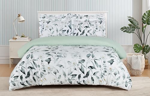 Majestic Giftware Madison Linen 6 Pcs Queen Size Duvet Bedding Set (BL505-Q) | Bamboo Bliss 300 TC Cotton Sateen Durable & Washable | 1 Fitted Sheet, 1 Duvet, 4 Pillowcases - Ritz Collection