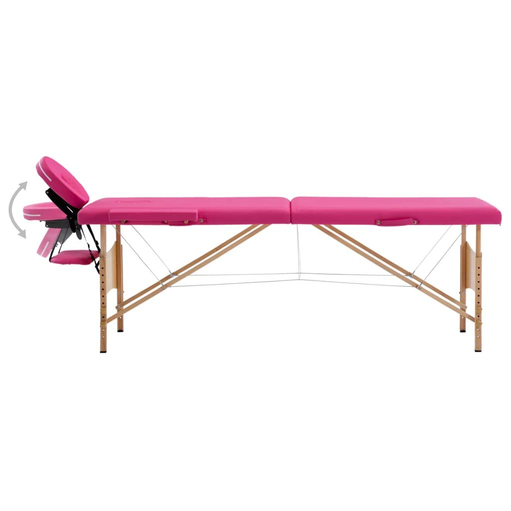LAPOOH Camilla de Masaje Plegable 2 Zonas Madera Rosa, Apoyabrazos Tattoo, Camilla Tattoo, Camilla Estetica, Camilla De Espalda, Cama De Masaje, Mesa De Masaje - SPU:110185