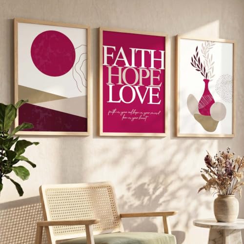 Image of kotart Elegant Painting for Wall Decoration - Modern Art Wall Decor Framed Painting for Living Room Bedroom - Framed Posters /Paintings with Frame Set of 3 (Art 5)