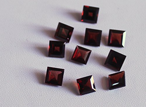 Natural garnet square cut loose gemstone 5 mm garnet square AAA Quality Natural garnet square cut loose gemstone 5 mm garnet square AAA Quality