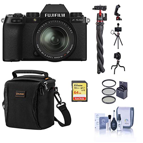 Fujifilm XS10 Mirrorless Digital Camera with XF 1855mm Lens, Black