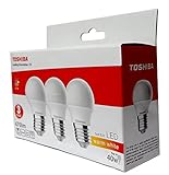 Instant Toshiba LED Leuchtmittel 2700 K E27, 5 W, Weiß, 4.5 x 4.5 x 9.6 cm