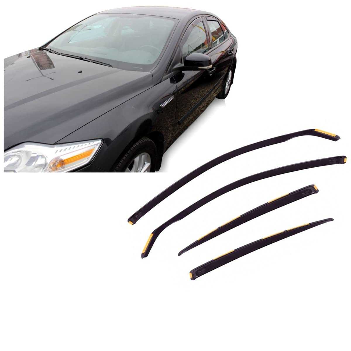 J&J AUTOMOTIVE Derivabrisas para FORD Mondeo IV 4/5 puerta Limusina 2007-2014 4pcs