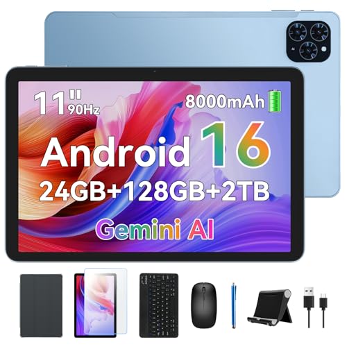 Tablet, Android 16 Tablet with 11 Inch FHD Display, 24GB RAM 128GB