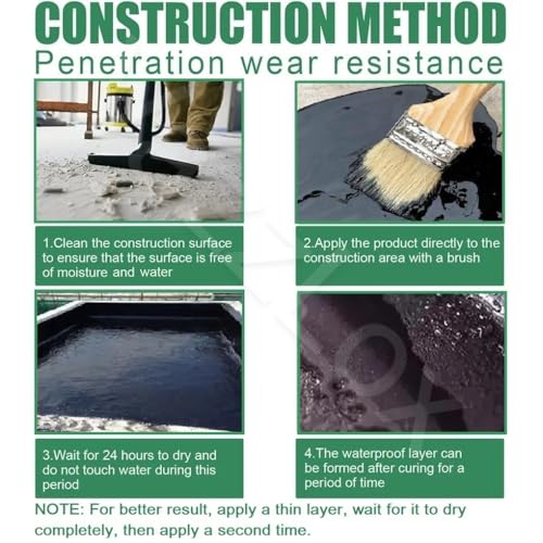 Image of VazzLox Crack Seal Glue 300g with Brush Black Rubber for Waterproofing Glue for Waterproof Roof Leakage Crack Seal Glue Roof Water Leakage Solution Water Proof Glue for Tile Wall