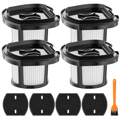 4 Pack 2284w Vacuum Replacement Filter for Bissell Pet Hair Eraser Filter Hand Vacuum 2284W 2390 2389 2390A, Compare to Parts 1614212 1614203 1614204, 4 Mesh Filters and 4 Foam Filters