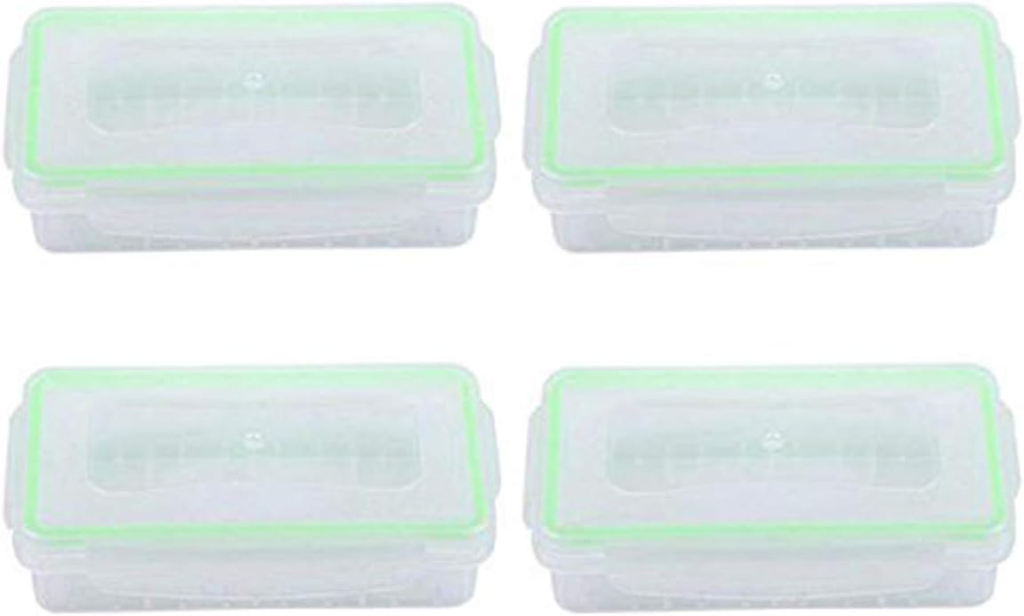 Protective Battery Storage Case for 18650 16340 RCR123A Batteries, Pack of 4