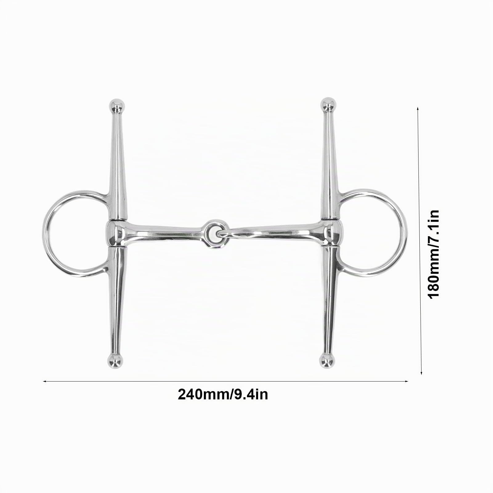 Mors de Cheval Articulé à Anneau, Robuste, pour Bouche de 125 mm, pour Ferme Équestre