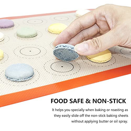 Amyone Macaron Silicone Baking Mat, 2 Pcs Half Sheet Silicone Mats For Baking, Non-Stick Silicone Cookie Sheet Liners For 13 X 18 Sheet Pan For Macaron/Cookie/Bread/Pastry thumb #4