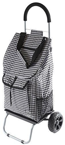 Image of dbest products Trolley Dolly Shopping Grocery Foldable Cart Storage Mom, Houndstooth