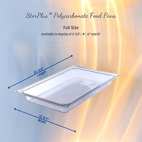 Miniatura 5 de CFS 10201B03 - Bandeja de policarbonato de tamaño completo, 4 pulgadas, color negro (caja de 6)