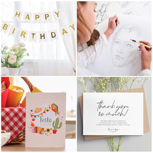 Sheets White Cardstock Paper,8.5 x 11 Letter Size 85lb Thick Printer Paper for Invitations, Menus, Scrapbooking,Arts and Crafts (White, 35) image 3