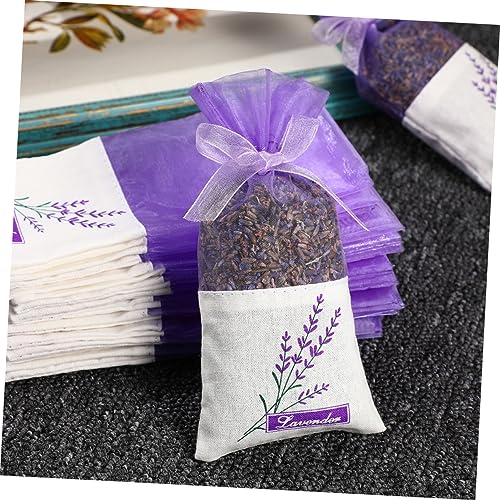 50 bolsas de saquitos de lavanda para flores secas miniatura 3