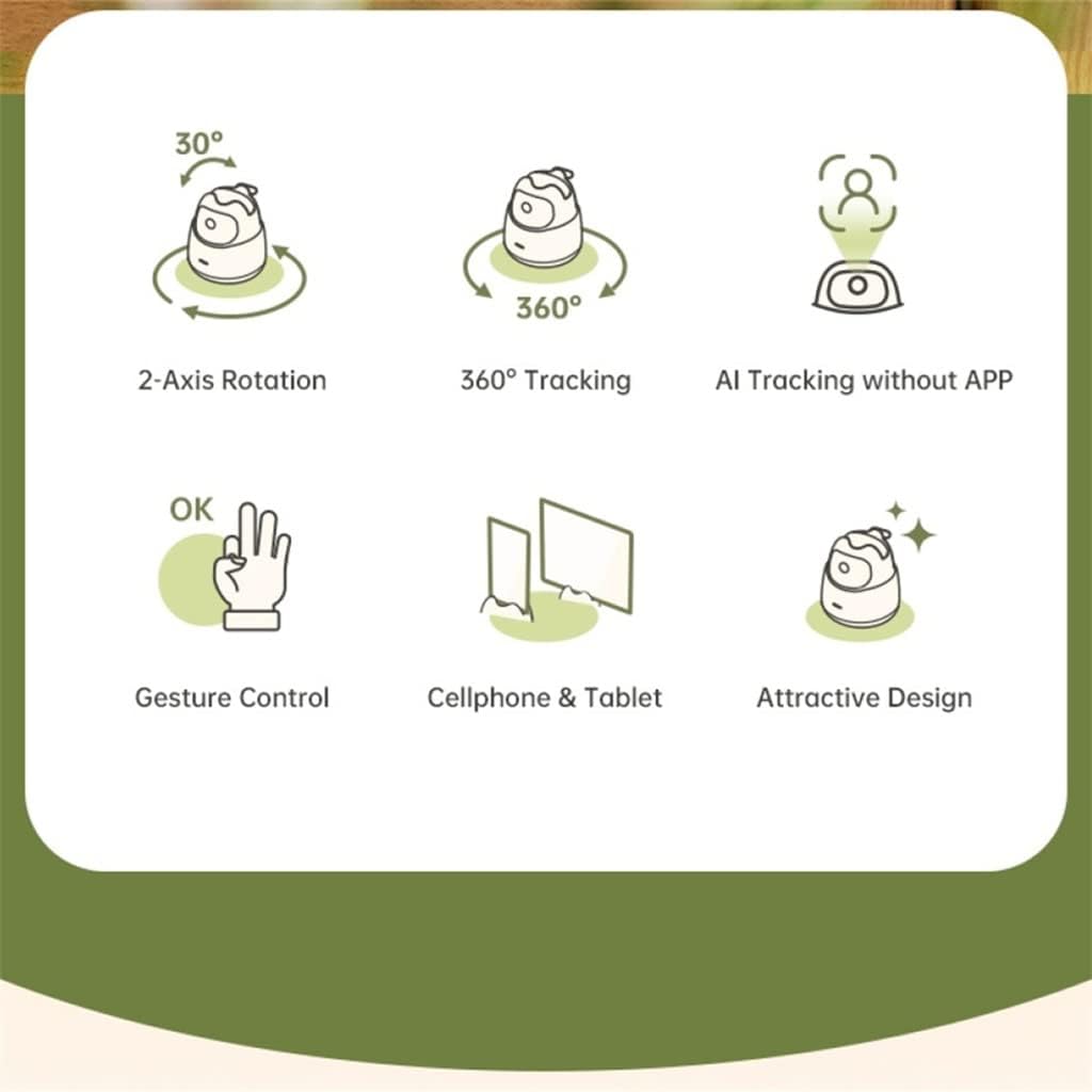 Auto Face Tracking Gimbal Stabilizer 360 Rotation Selfie Stick Tripod for Live Vlog Video Mobile Desktop