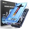 MAGIC JOHN Instalación Fácil para iPhone 17 Pro Protector de Pantalla, Paquete de 2 | Vidrio Templado 9H, Altavoz Impermeable, Anti Rayaduras, Eliminación Automática de Polvo, Sin Burbujas, HD Claro, Compatible con Fundas 2